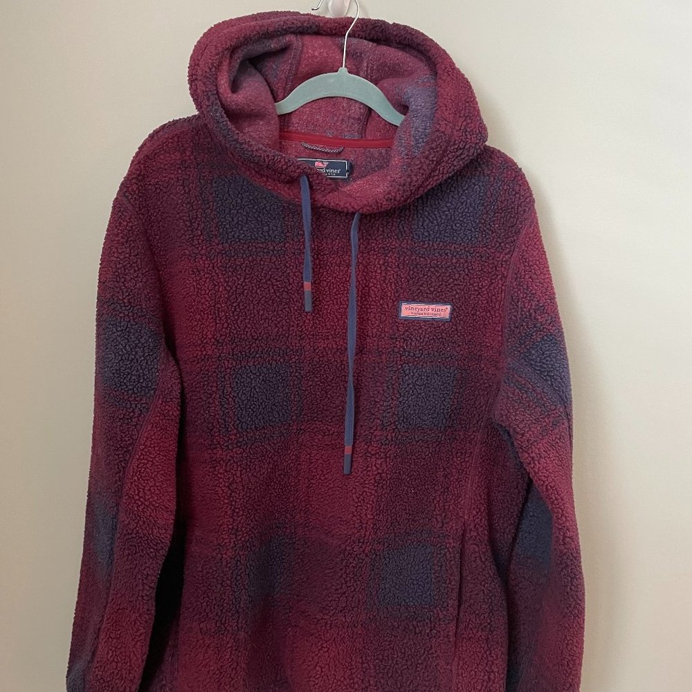 men's vineyard vines sherpa hoodie size medium